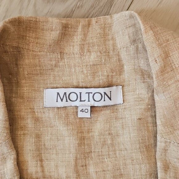 Molton Linen Blend Blazer Medium - Picture 10 of 16